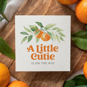 Serviette En Papier Petit Baby shower de Citrus orange Cutie