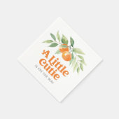 Serviette En Papier Petit Baby shower de Citrus orange Cutie (Coin)