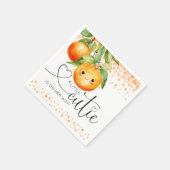 Serviette En Papier Petit Baby shower de Citrus orange Cutie (Coin)