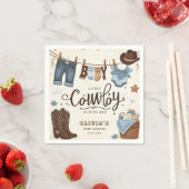 Serviette En Papier Petit baby shower de cowboy (En situation)