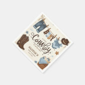 Serviette En Papier Petit baby shower de cowboy (Coin)