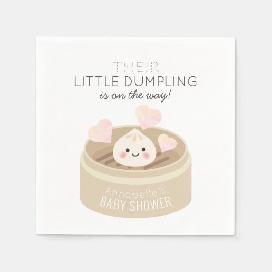 Serviette En Papier Petit Baby shower de dumping blanc (Devant)