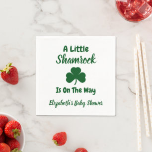 Serviette En Papier Petit Baby shower de la Saint Patrick Shamrock
