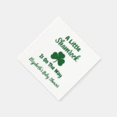 Serviette En Papier Petit Baby shower de la Saint Patrick Shamrock (Coin)