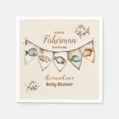 Serviette En Papier Petit Baby shower de pêche pêcheur (Devant)
