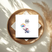 Serviette En Papier Petit baby shower d'éléphant de bébé cacahuète