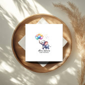 Serviette En Papier Petit baby shower d'éléphant de bébé cacahuète