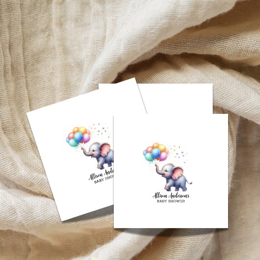 Serviette En Papier Petit baby shower d'éléphant de bébé cacahuète