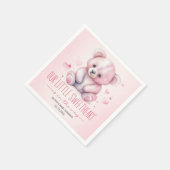 Serviette En Papier Petit Baby shower d'ours d'aquarelle doux (Coin)