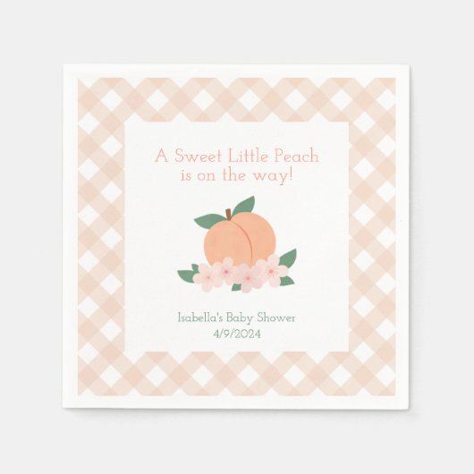 Serviette En Papier Petit Baby shower doux (Devant)