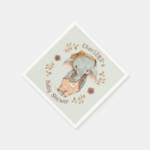 Serviette En Papier Petit Baby shower Eléphant fille (Coin)