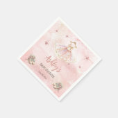 Serviette En Papier Petit Baby shower fille Ballerina Tutu rose mignon (Coin)