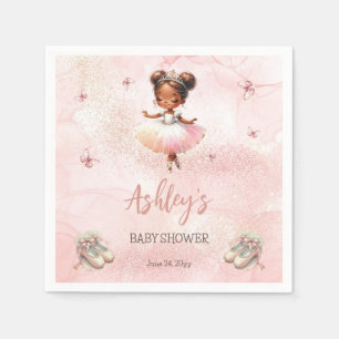 Serviette En Papier Petit Baby shower fille Ballerina Tutu rose mignon