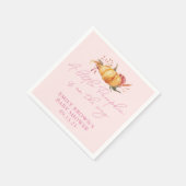 Serviette En Papier Petit Baby shower Floral Citrouille fille (Coin)
