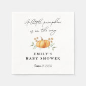 Serviette En Papier Petit Baby shower floral neutre Citrouille (Devant)