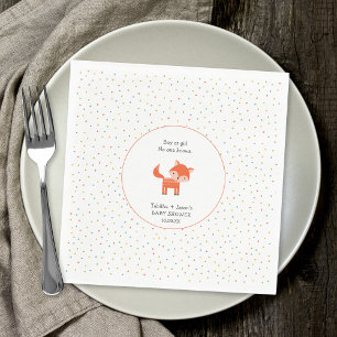 Serviette En Papier Petit baby shower Fox
