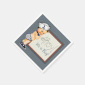 Serviette En Papier Petit Baby shower marin (Coin)