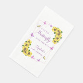 Serviette En Papier Petit Baby shower papillon (Coin)