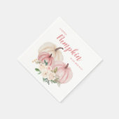 Serviette En Papier Petit Baby shower rose Citrouille (Coin)