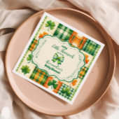 Serviette En Papier Petit Baby shower Shamrock Bow Lucky