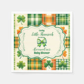 Serviette En Papier Petit Baby shower Shamrock Bow Lucky (Devant)