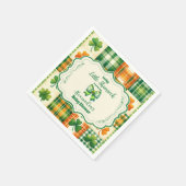 Serviette En Papier Petit Baby shower Shamrock Bow Lucky (Coin)
