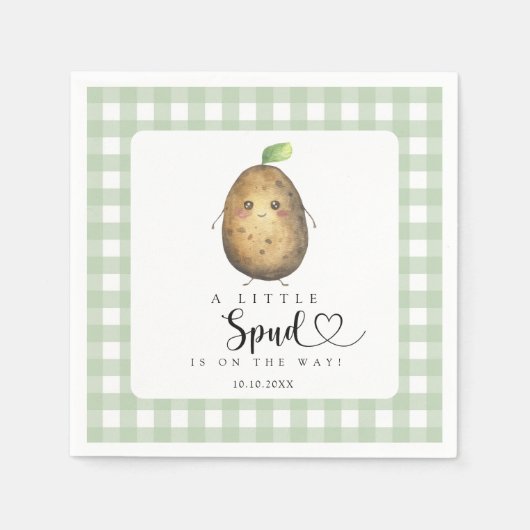 Serviette En Papier Petit Baby shower Spud (Devant)