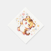 Serviette En Papier Petit Baby shower tigre (Coin)