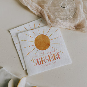 Serviette En Papier Petit Baby shower Whimsical Sunshine Girl