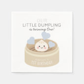 Serviette En Papier Petit Bleu Dumpling Boy Anniversaire (Devant)