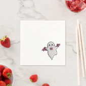 Serviette En Papier Petit bol d'Halloween rose mou (En situation)