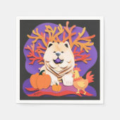 Serviette En Papier PETIT BOO Cream Chow (Devant)