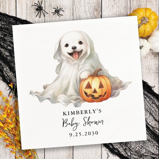 Serviette En Papier Petit Boo Cute Halloween Simple Baby shower