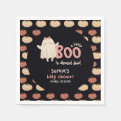 Serviette En Papier Petit Boo est due fille Baby shower Halloween (Devant)