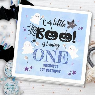 Serviette En Papier Petit Boo ! Joli Garçon Halloween Épouvante 1er An