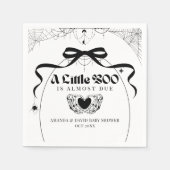 Serviette En Papier Petit Boo minimal Baby shower gothique d'Halloween (Devant)