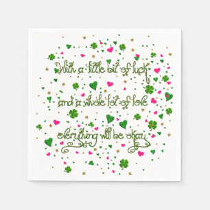 Serviette En Papier Petit bout de serviettes irlandaises en papier-bla
