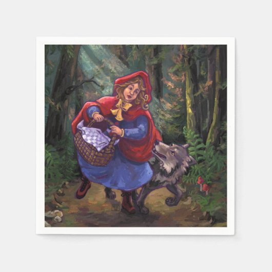 Serviette En Papier Petit Chaperon Rouge (Devant)