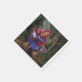 Serviette En Papier Petit Chaperon Rouge (Coin)