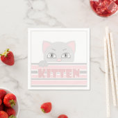 Serviette En Papier Petit chaton (En situation)