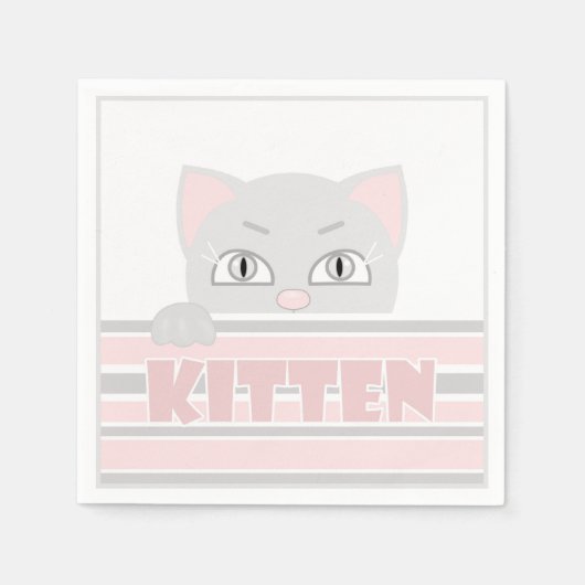 Serviette En Papier Petit chaton (Devant)