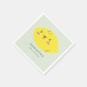 Serviette En Papier Petit Citron Citrus Cutie Premier anniversaire (Coin)