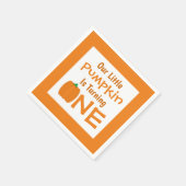 Serviette En Papier Petit Citrouille 1er anniversaire (Coin)