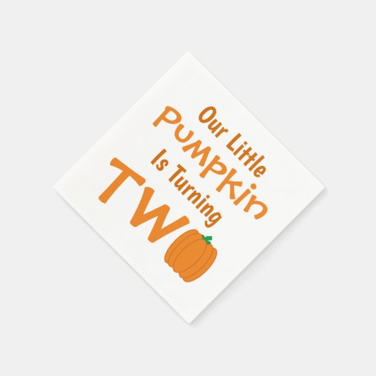 Serviette En Papier Petit Citrouille 2e anniversaire (Coin)