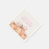 Serviette En Papier Petit Citrouille, arc rose, serviettes de soirée C (Coin)