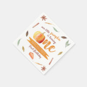 Serviette En Papier Petit Citrouille Automne 1er Anniversaire (Coin)