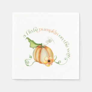 Serviette En Papier Petit Citrouille Automne Baby shower neutre selon 