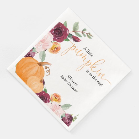 Serviette En Papier Petit citrouille baby shower (Coin)