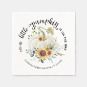 Serviette En Papier Petit Citrouille Baby shower d'automne de verdure (Devant)