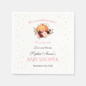 Serviette En Papier Petit Citrouille Baby shower Thanksgiving (Devant)